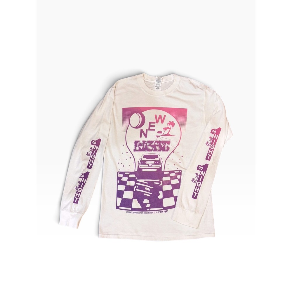 Online Ceramics John Mayer New Light Long Sleeve Graphic T-Shirt White Mens S